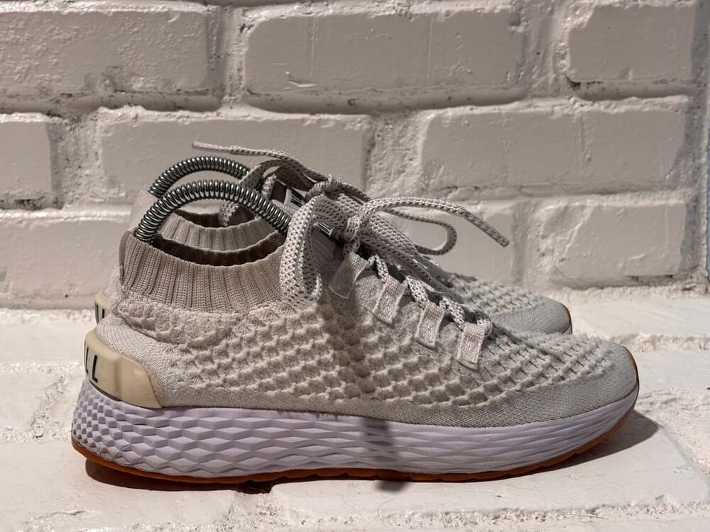Nobull Allday Knit Sneakers, Women’s size 8.5, White, light gray